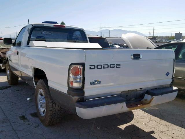 1B7JC26T7TS713737 - 1996 DODGE RAM 2500 WHITE photo 3