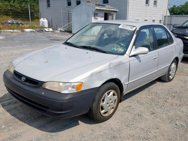 2T1BR18EXYC342562 - 2000 TOYOTA COROLLA VE SILVER photo 2
