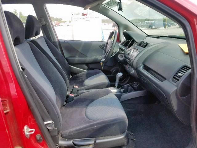 JHMGD38647S056873 - 2007 HONDA FIT S RED photo 5