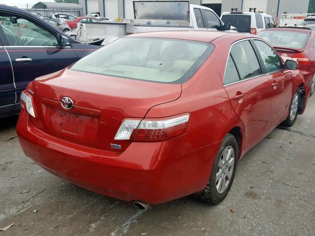 4T1BB46KX8U062234 - 2008 TOYOTA CAMRY HYBR RED photo 4