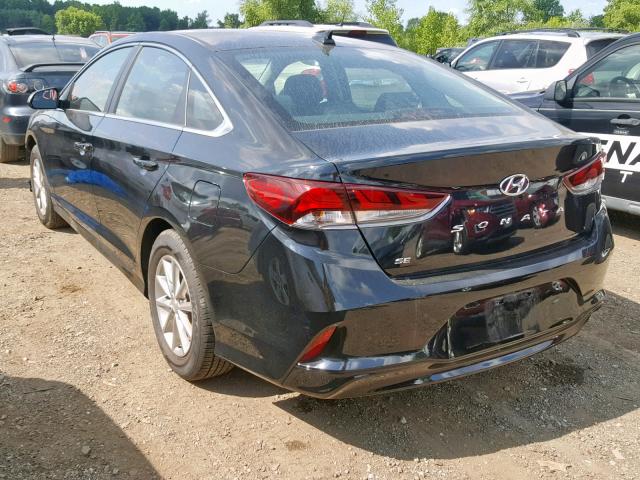 5NPE24AF0JH701085 - 2018 HYUNDAI SONATA SE BLACK photo 3