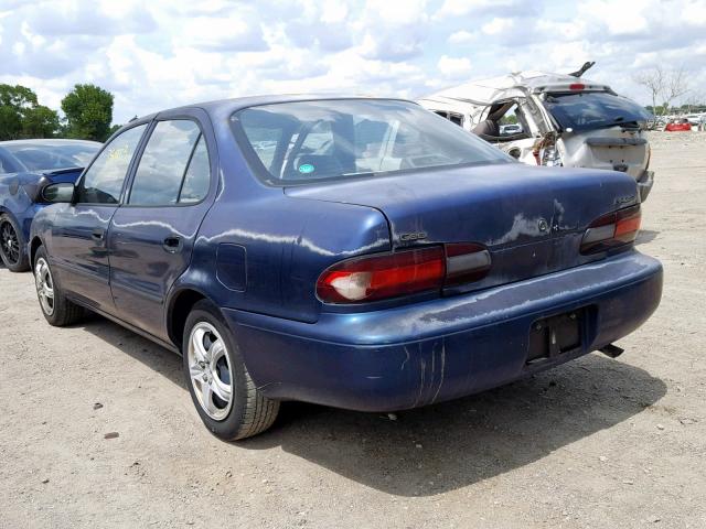 1Y1SK5268VZ454271 - 1997 GEO PRIZM BASE BLUE photo 3