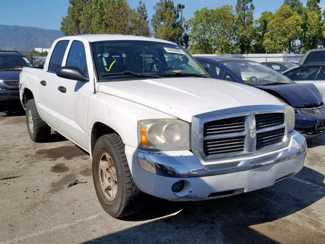 1D7HE48N07S176109 - 2007 DODGE DAKOTA QUA WHITE photo 1