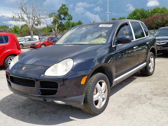 WP1AB29P84LA75770 - 2004 PORSCHE CAYENNE S BLACK photo 2