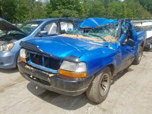 1FTYR10CXWUB17112 - 1998 FORD RANGER BLUE photo 2