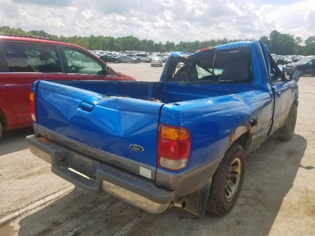 1FTYR10CXWUB17112 - 1998 FORD RANGER BLUE photo 4