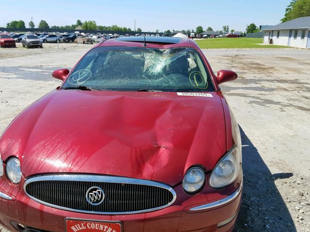 2G4WE567351174794 - 2005 BUICK LACROSSE C BURGUNDY photo 9