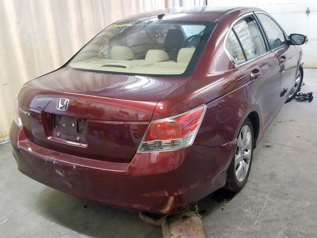 1HGCP26818A098982 - 2008 HONDA ACCORD EXL BURGUNDY photo 4