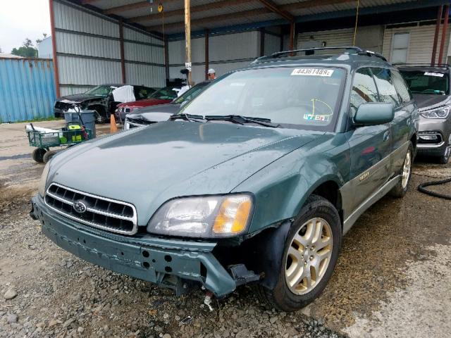 4S3BH686417620050 - 2001 SUBARU LEGACY OUT GREEN photo 2