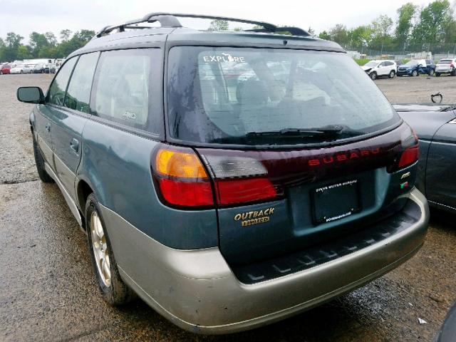 4S3BH686417620050 - 2001 SUBARU LEGACY OUT GREEN photo 3