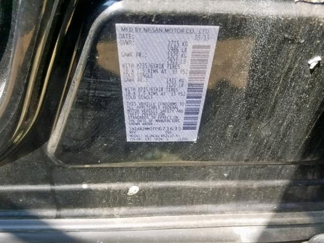 5N1AR2MM1FC671635 - 2015 NISSAN PATHFINDER 黑色 照片 10