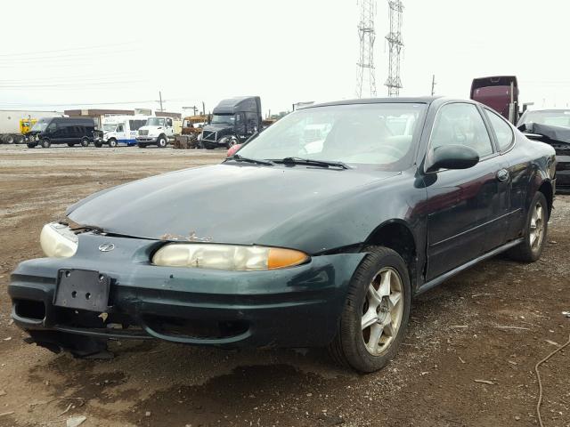 1G3NL12E21C282251 - 2001 OLDSMOBILE ALERO GL GREEN photo 2