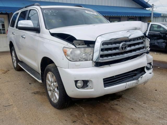 5TDBY67A98S023384 - 2008 TOYOTA SEQUOIA PL WHITE photo 1