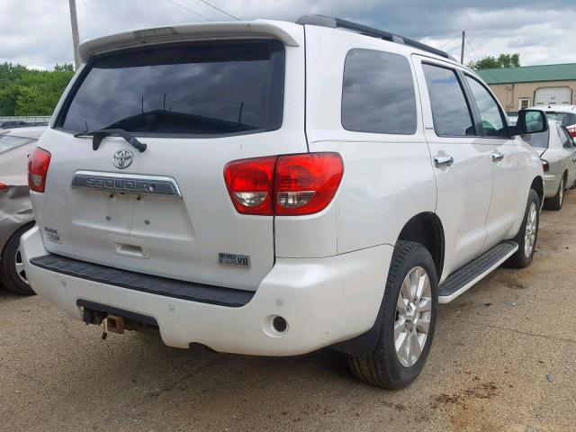 5TDBY67A98S023384 - 2008 TOYOTA SEQUOIA PL WHITE photo 4