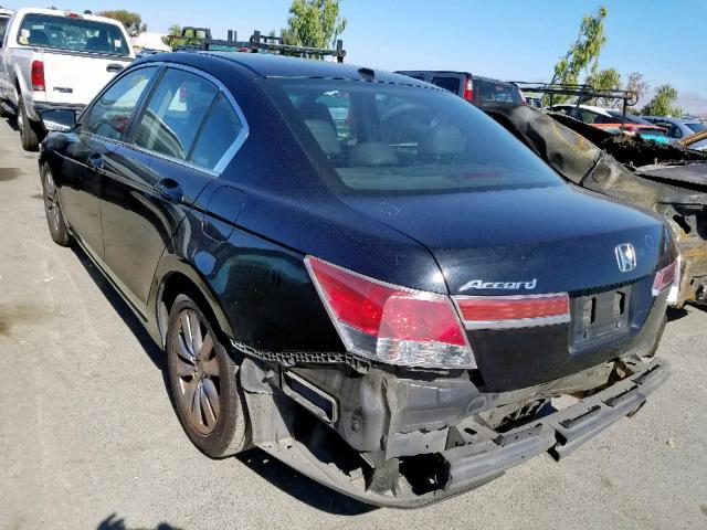 1HGCP2F83CA222016 - 2012 HONDA ACCORD EXL BLACK photo 3