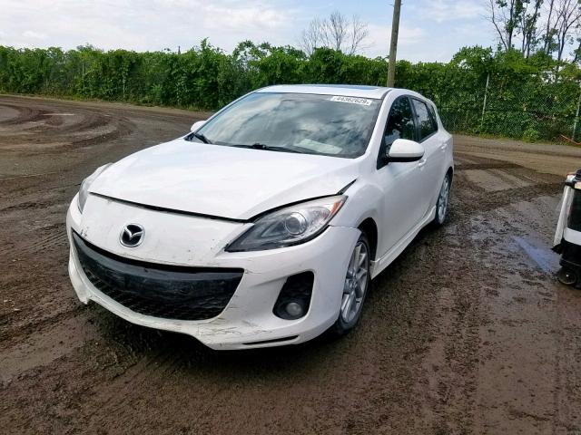 JM1BL1M57C1655699 - 2012 MAZDA 3 S WHITE photo 2