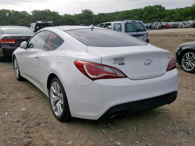 KMHHT6KD3DU095418 - 2013 HYUNDAI GENESIS CO WHITE photo 3