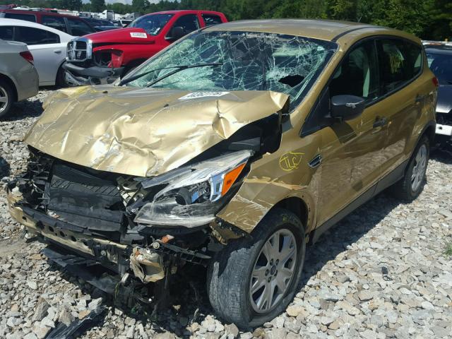 1FMCU0F77EUD14102 - 2014 FORD ESCAPE S GOLD photo 2