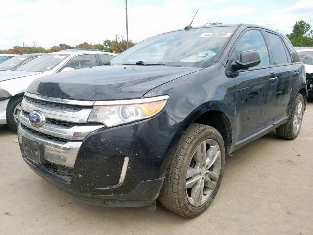 2FMDK3JC6DBC25514 - 2013 FORD EDGE SEL BLACK photo 2