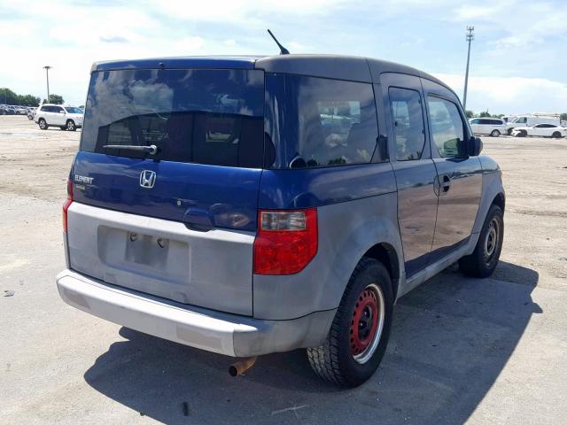 5J6YH17253L010013 - 2003 HONDA ELEMENT DX BLUE photo 4