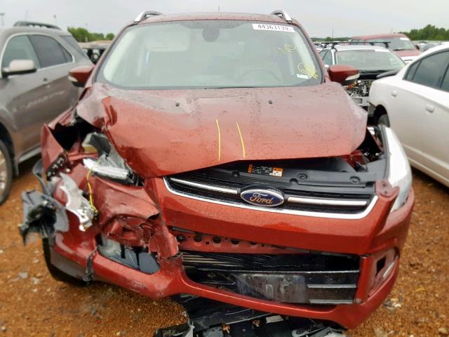 1FMCU0JX9EUD24654 - 2014 FORD ESCAPE TIT RED photo 7