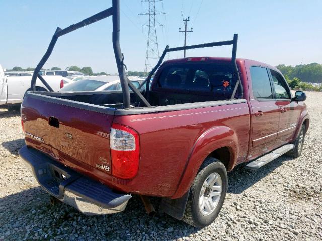 5TBET34156S521893 - 2006 TOYOTA TUNDRA DOU MAROON photo 4