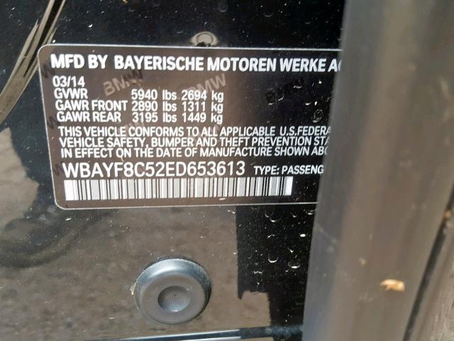 WBAYF8C52ED653613 - 2014 BMW ALPINA B7 BLACK photo 10