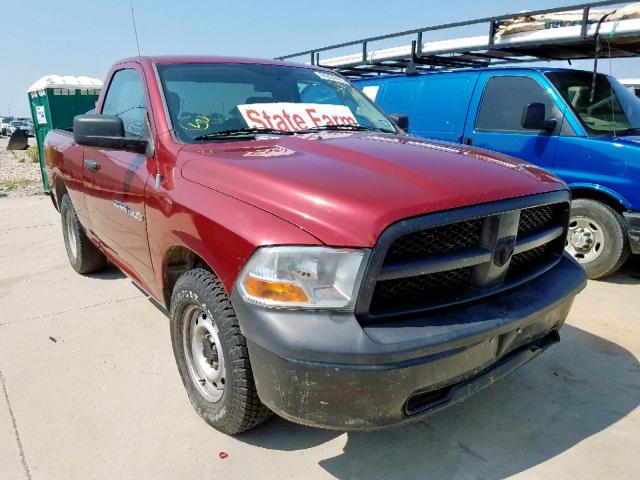 3C6JD6AK4CG163768 - 2012 DODGE RAM 1500 S BURGUNDY photo 1