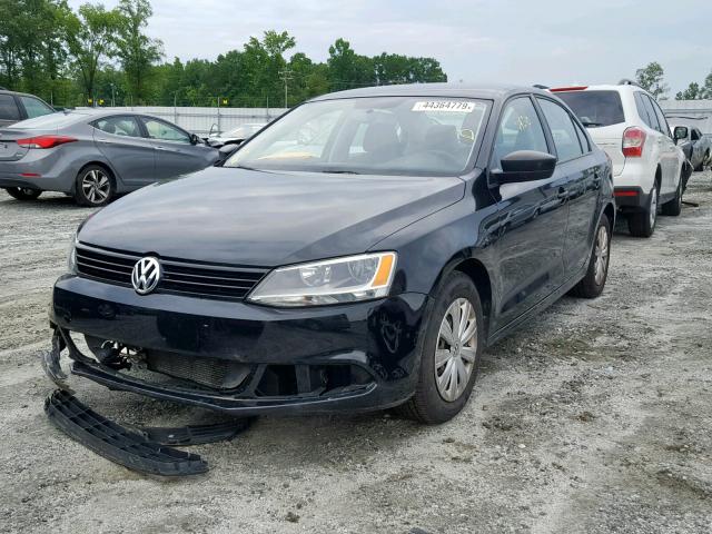 3VW2K7AJ4EM394395 - 2014 VOLKSWAGEN JETTA BASE BLACK photo 2