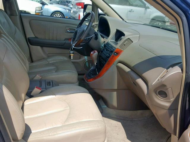 JTJHF10UX20268841 - 2002 LEXUS RX 300 BLUE photo 5