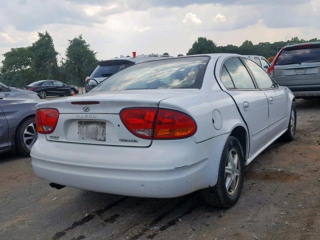 1G3NL52F54C136012 - 2004 OLDSMOBILE ALERO GL WHITE photo 4