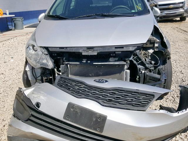 KNADM4A31E6332214 - 2014 KIA RIO LX SILVER photo 9