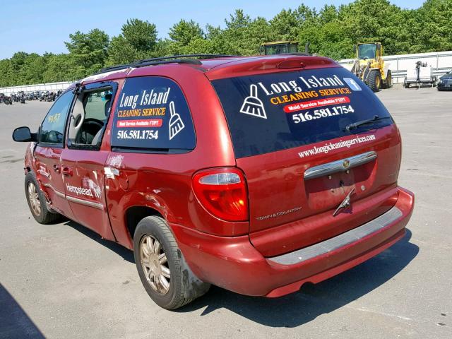 2A8GP54L17R273839 - 2007 CHRYSLER TOWN & COU RED photo 3