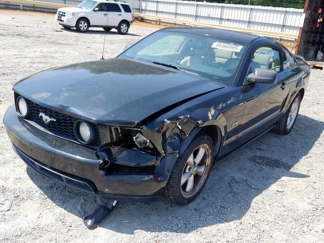 1ZVHT82H075245645 - 2007 FORD MUSTANG GT BLACK photo 2