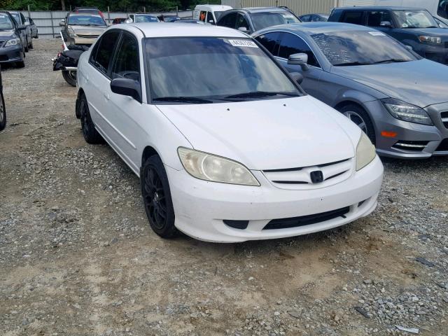 2HGES16385H563065 - 2005 HONDA CIVIC DX V WHITE photo 1