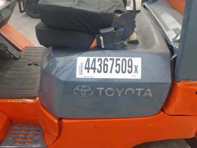 85382 - 2004 TOYOTA FORKLIFT ORANGE photo 7