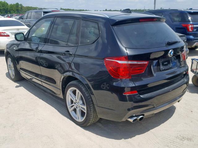 5UXWX7C58EL984430 - 2014 BMW X3 XDRIVE3 BLACK photo 3