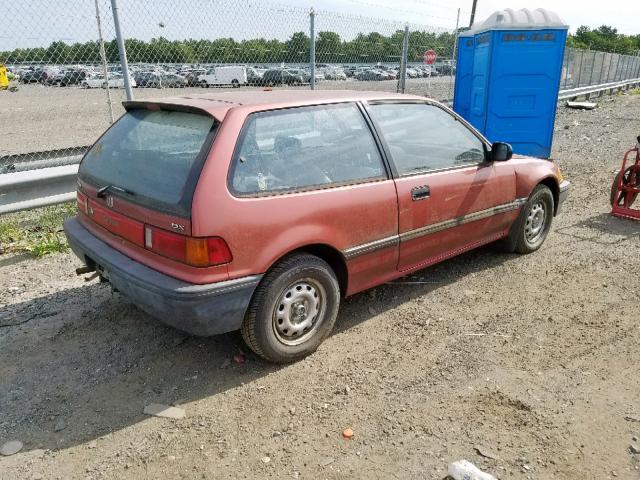 JHMED6356KS003480 - 1989 HONDA CIVIC DX ORANGE photo 4