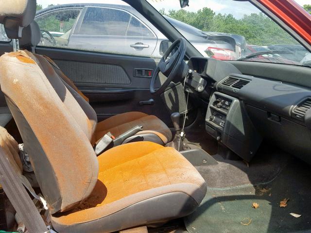 JHMED6356KS003480 - 1989 HONDA CIVIC DX ORANGE photo 5