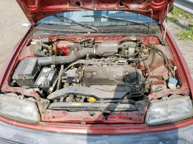 JHMED6356KS003480 - 1989 HONDA CIVIC DX ORANGE photo 7