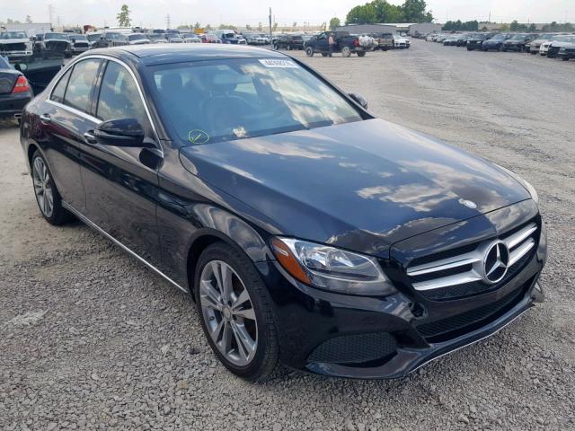 55SWF4JB6GU106401 - 2016 MERCEDES-BENZ C 300 BLACK photo 1