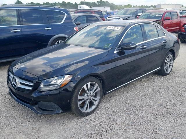 55SWF4JB6GU106401 - 2016 MERCEDES-BENZ C 300 BLACK photo 2