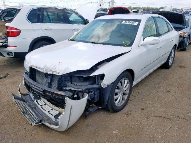 KMHFC46F78A276679 - 2008 HYUNDAI AZERA SE WHITE photo 2