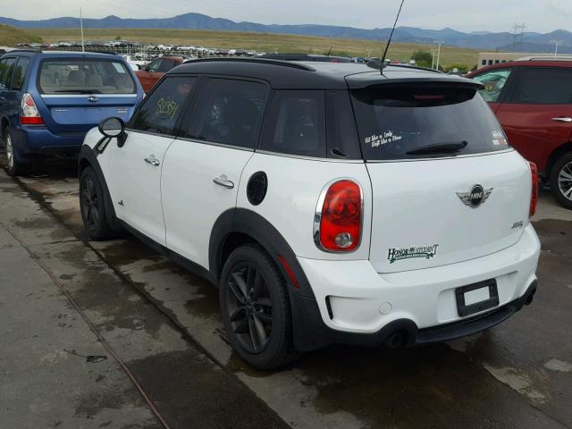 WMWZC5C50BWM10605 - 2011 MINI COOPER S C WHITE photo 3