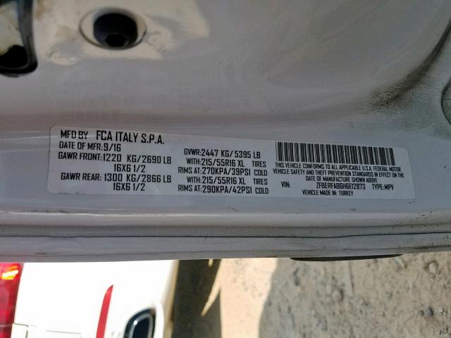 ZFBERFAB6H6E12873 - 2017 RAM PROMASTER 白色 照片 10