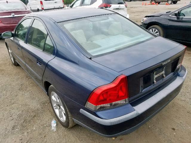 YV1RS61T432238496 - 2003 VOLVO S60 BLUE photo 3