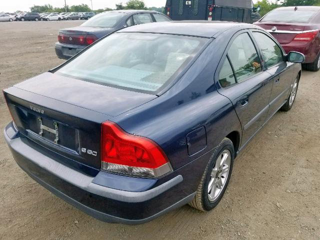 YV1RS61T432238496 - 2003 VOLVO S60 BLUE photo 4