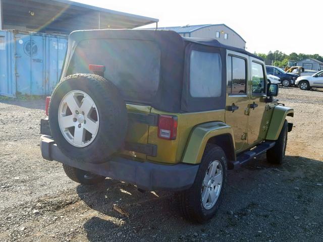 1J4GA59157L197271 - 2007 JEEP WRANGLER S GREEN photo 4