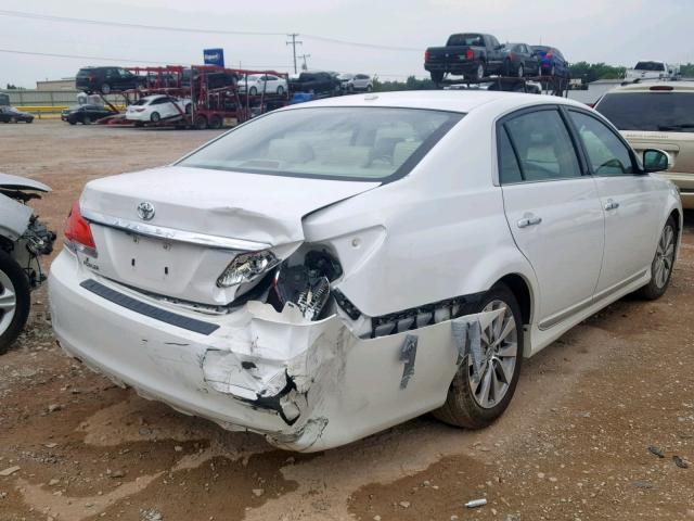 4T1BK3DB8CU457194 - 2012 TOYOTA AVALON BAS WHITE photo 4