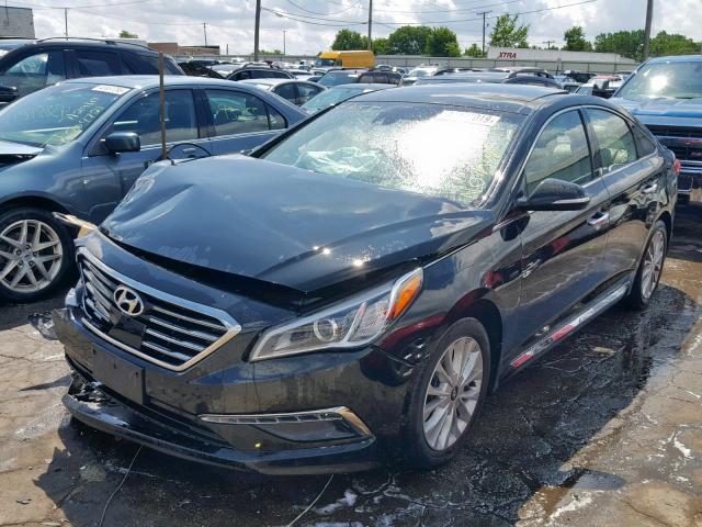 5NPE34AF4FH129393 - 2015 HYUNDAI SONATA SPO BLACK photo 2